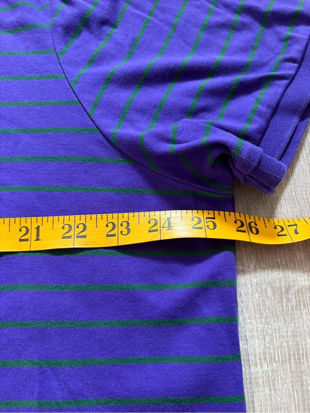 Ralph Lauren Purple Polo with Green Stripes